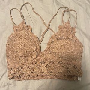 Tan Lace Bralette